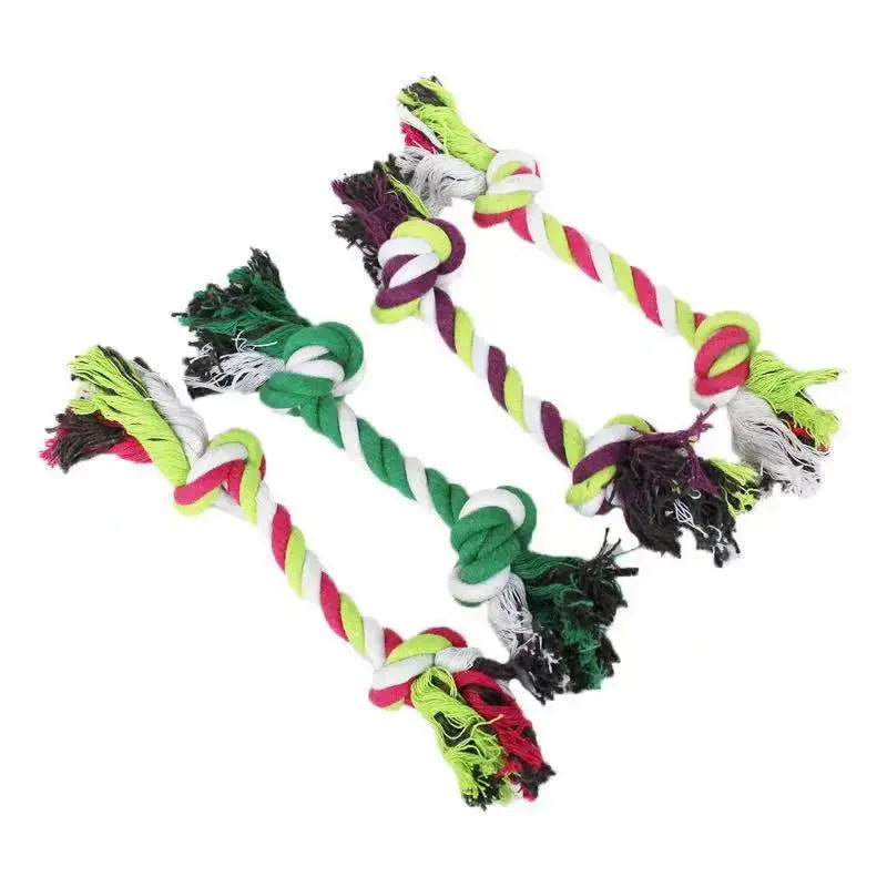 1pc Dog Toy Carrot Knot Rope Ball Cotton Rope Dumbbell