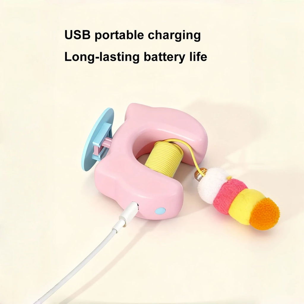 Electric Cat Toy with 2 Ropes Smart Hanging Door