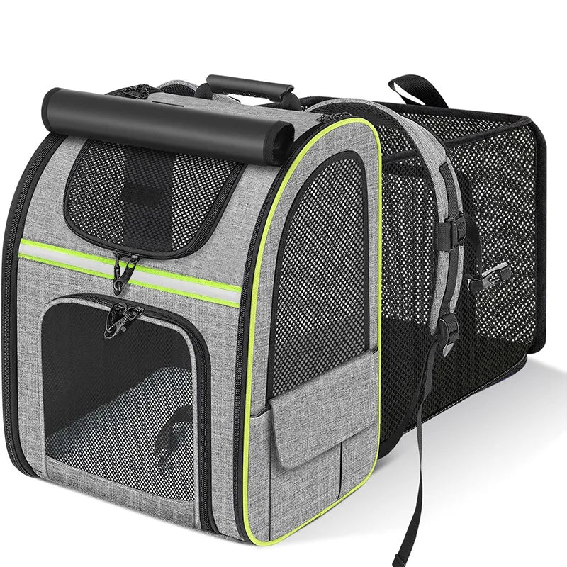 Cat Carrier Expandable Cat Backpack with Shade Cover