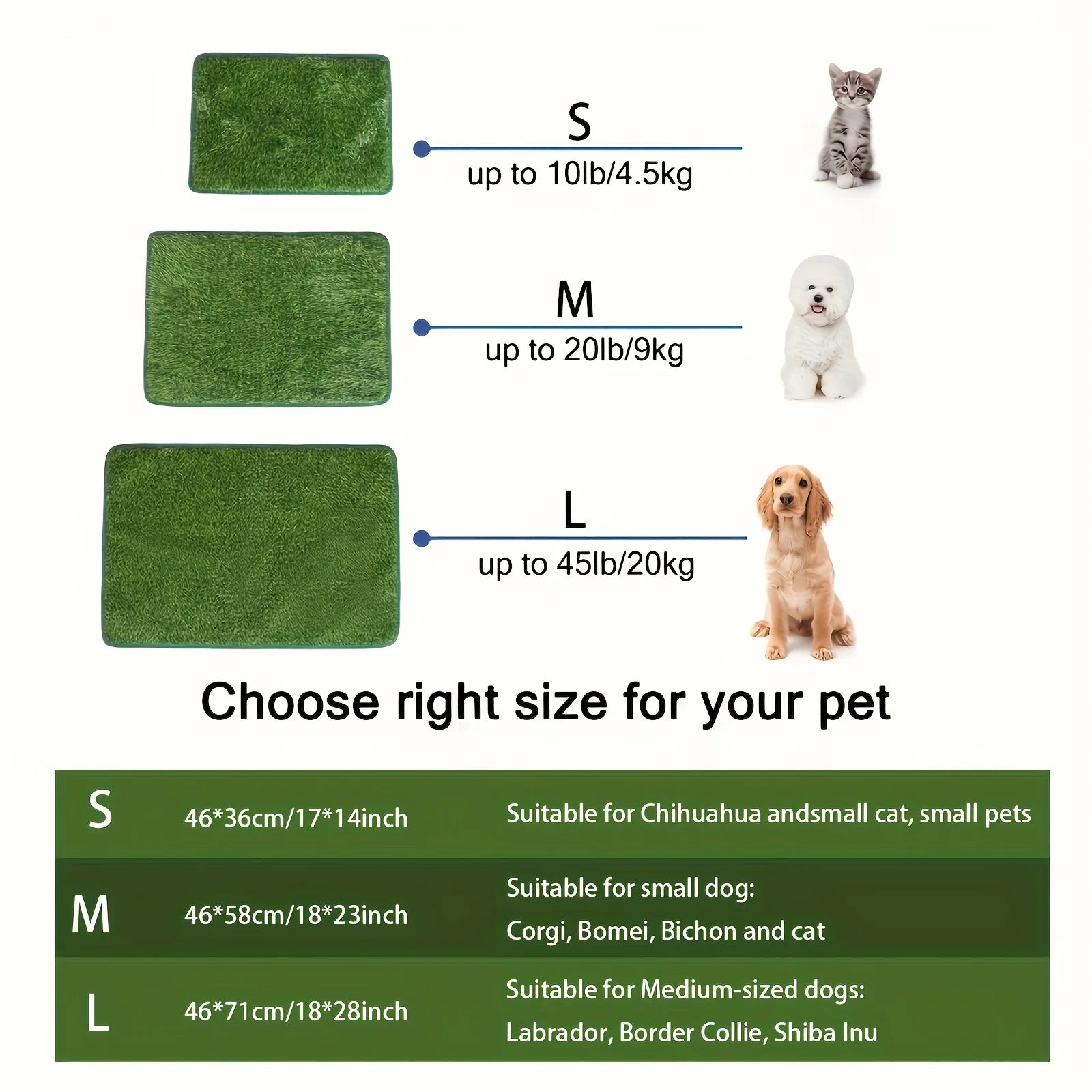 Simulation Lawn Dog Toilet Training Mat