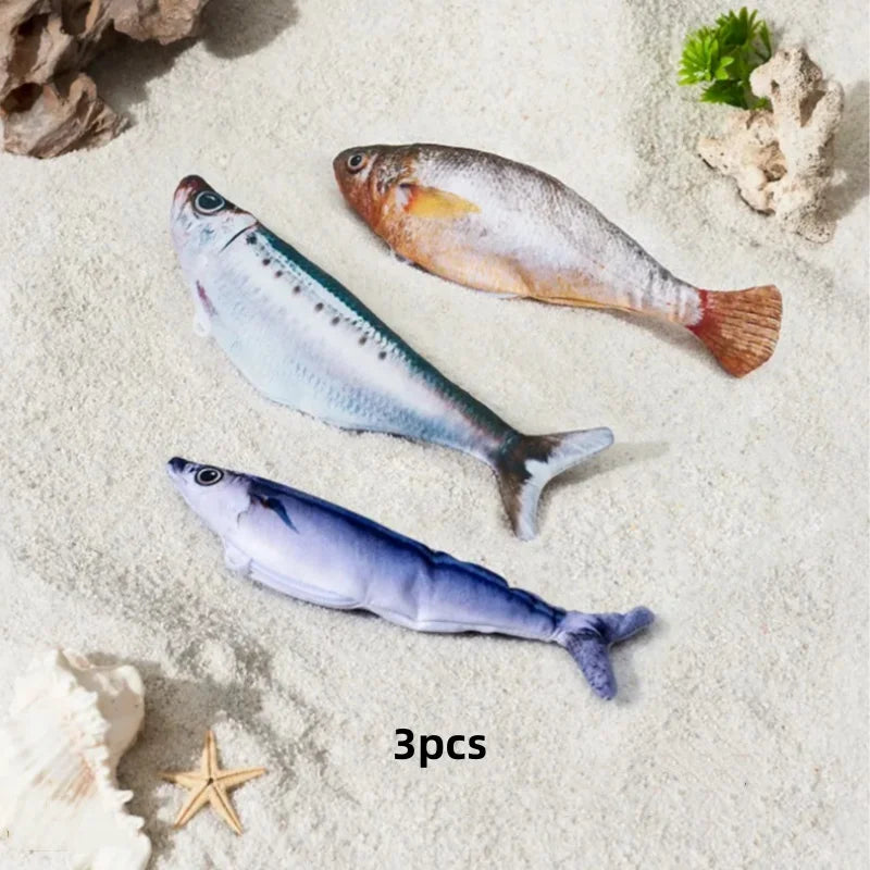 3PCS Electric Fish Pet Cat Toys Catnip