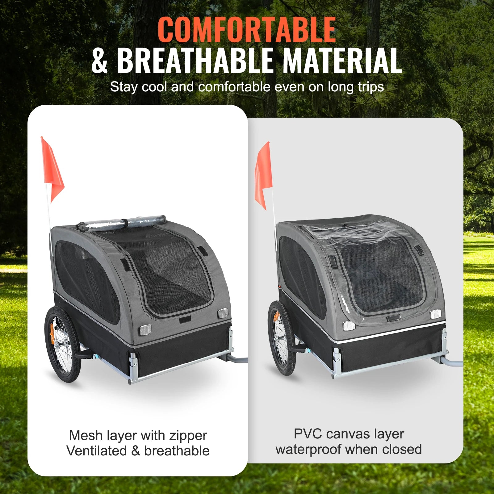 Pet Cart Bicycle Carrier with Wheels