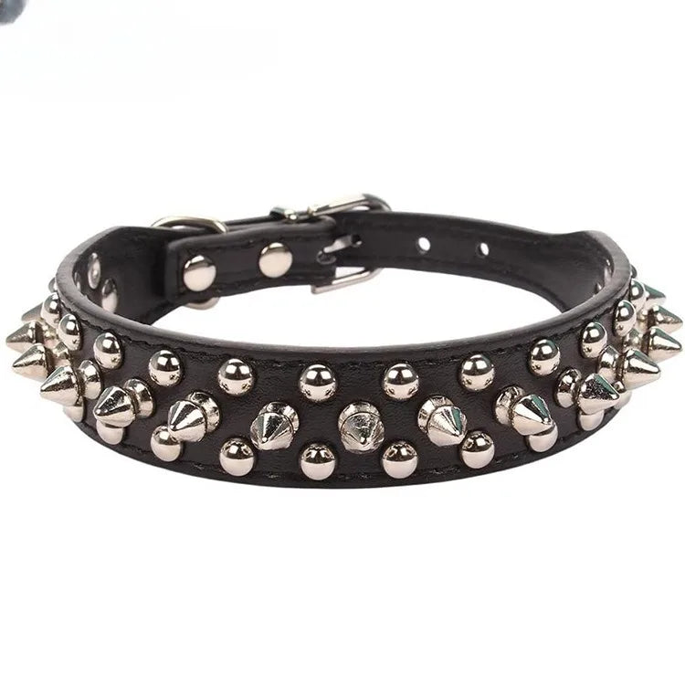 Adjustable Leather Pet Dog Collar
