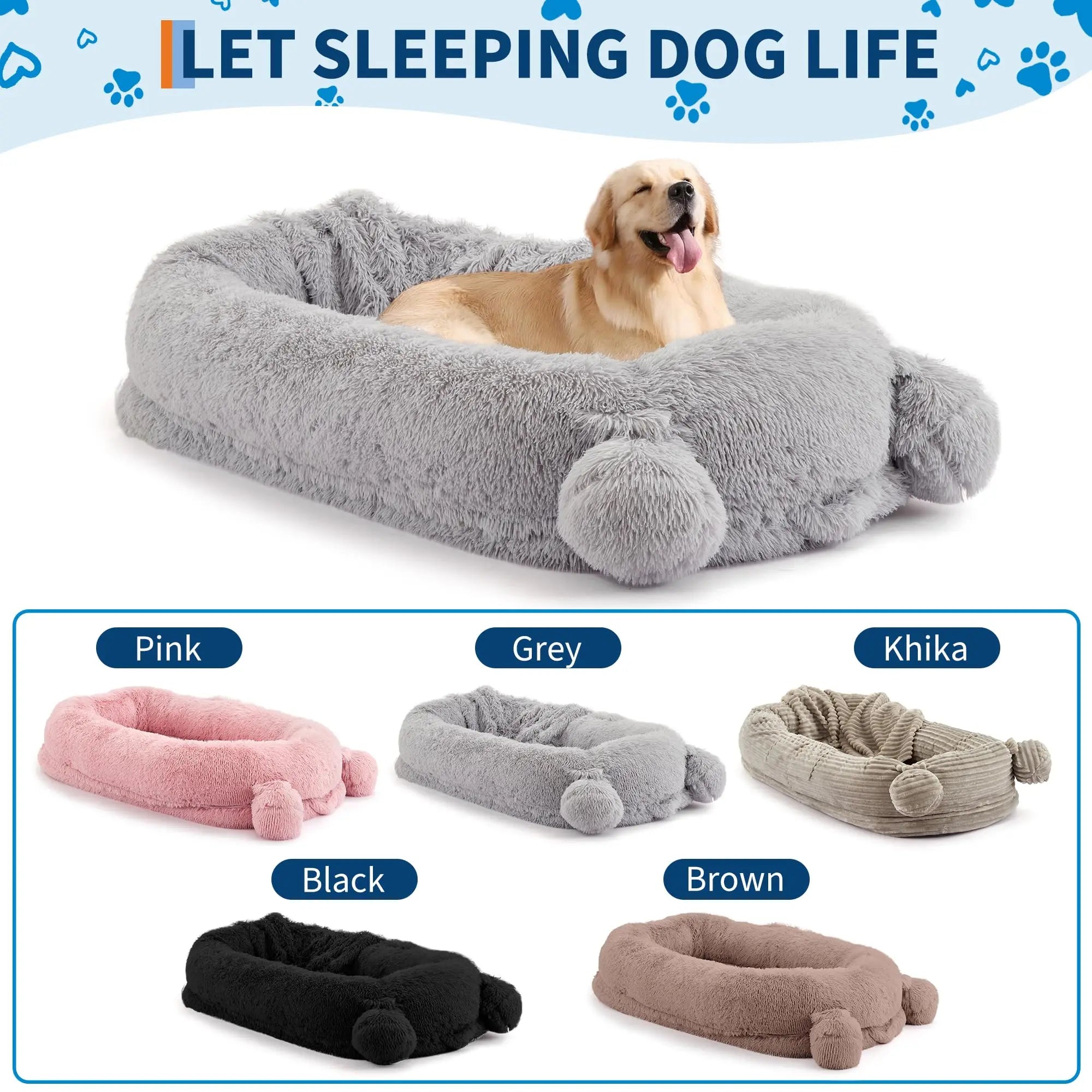 71" Large Human Size Dog Bed