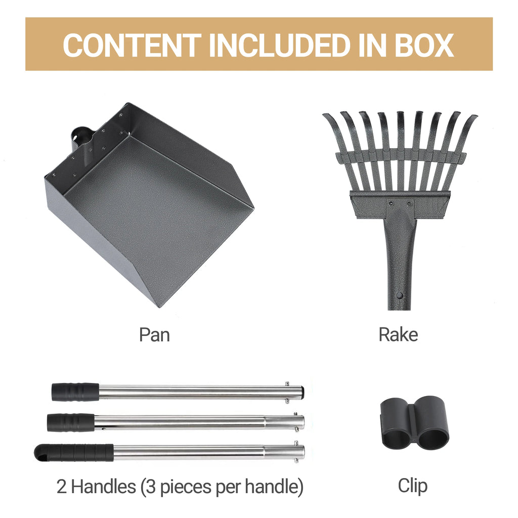 Dog Poop Tray and Rake Set