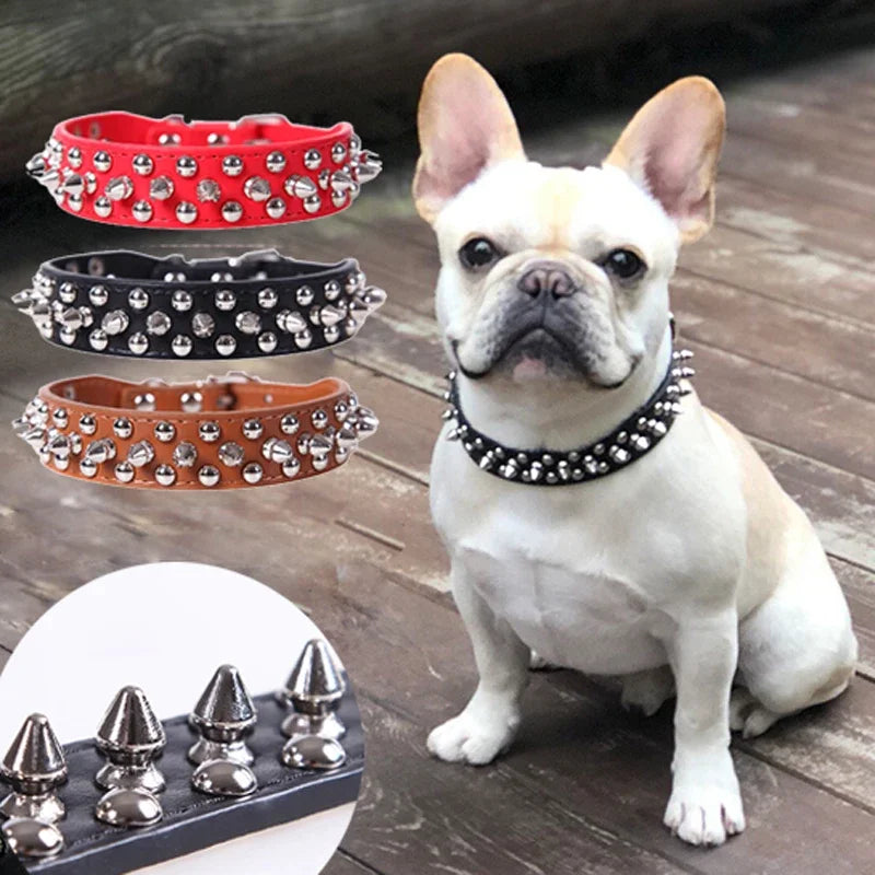 Adjustable Leather Pet Dog Collar