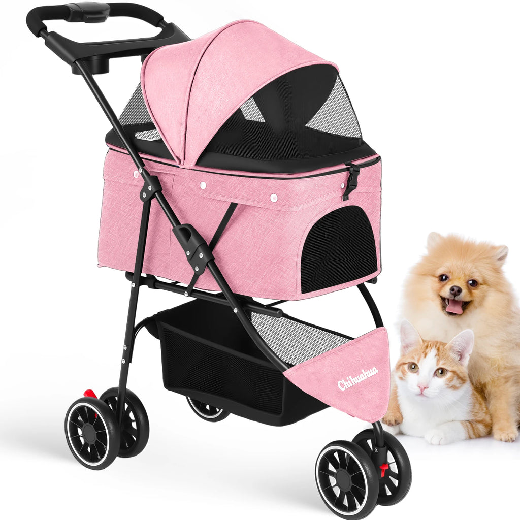 Pet Stroller For Small Medium Cats Dogs