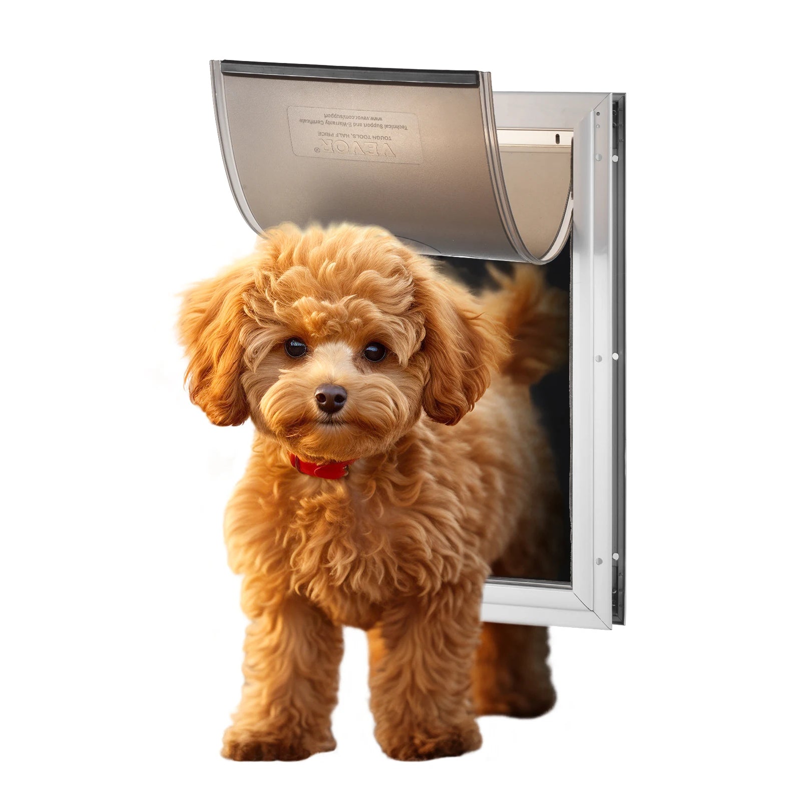 Pet Door Aluminum Frame with Lock and Flap System