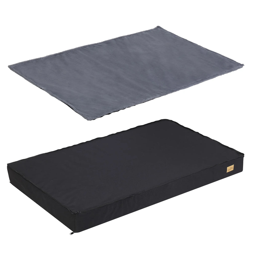 Bed Memory Foam Base Crate Mattress Cushion with Washable Cover Waterproof