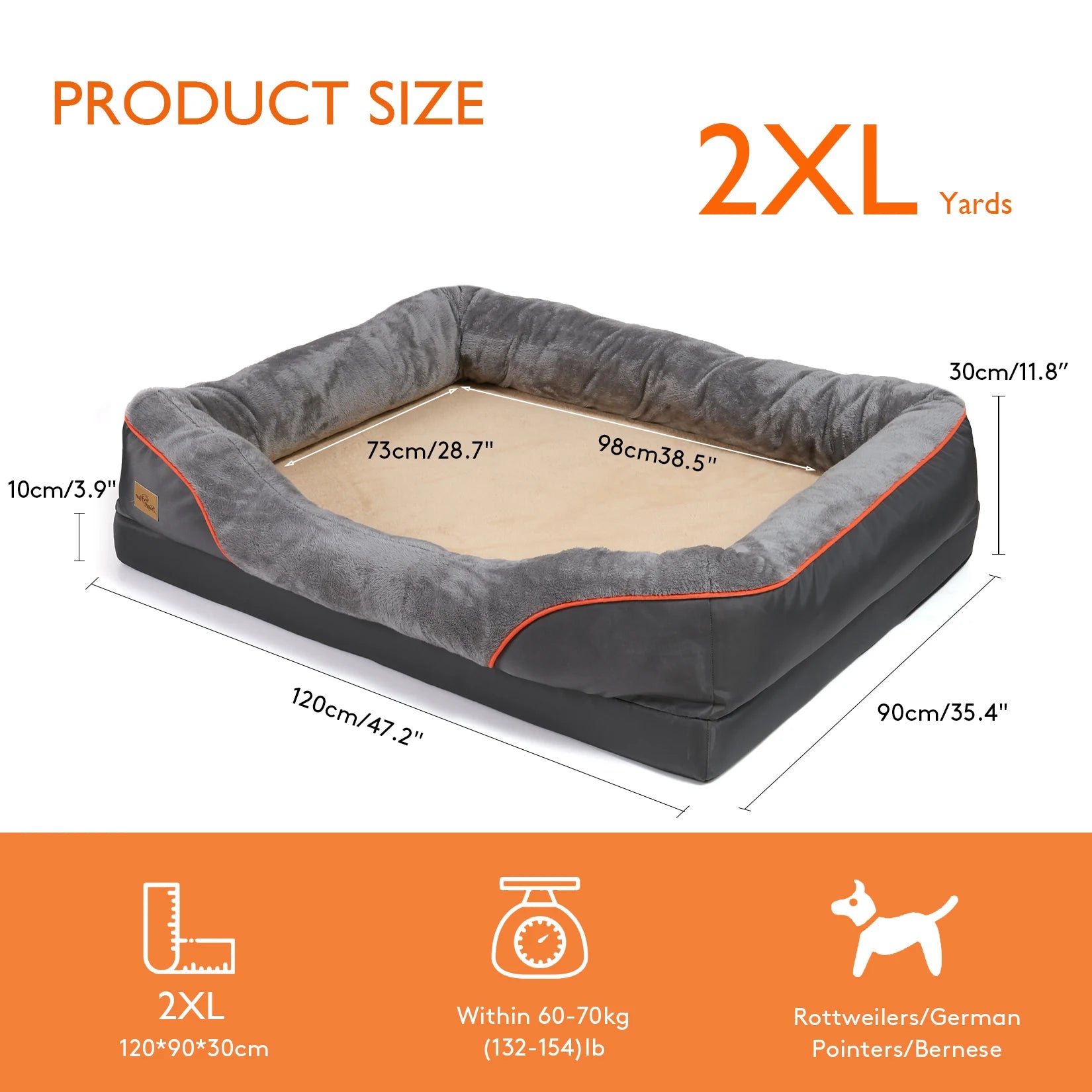 Large Dog Bed Soft Comfortable Anti Allergy