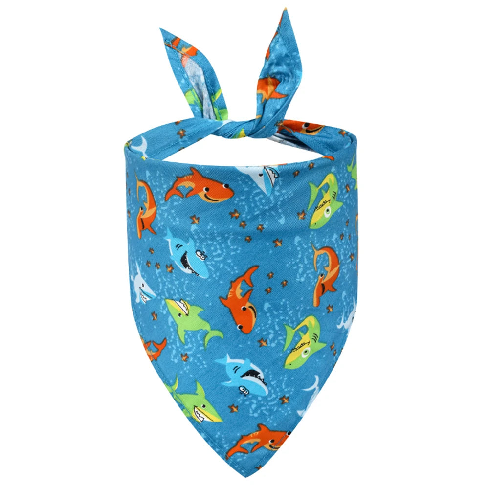 Dog Bandana Fruit Floral Spring Washable Soft Doggy Scarf