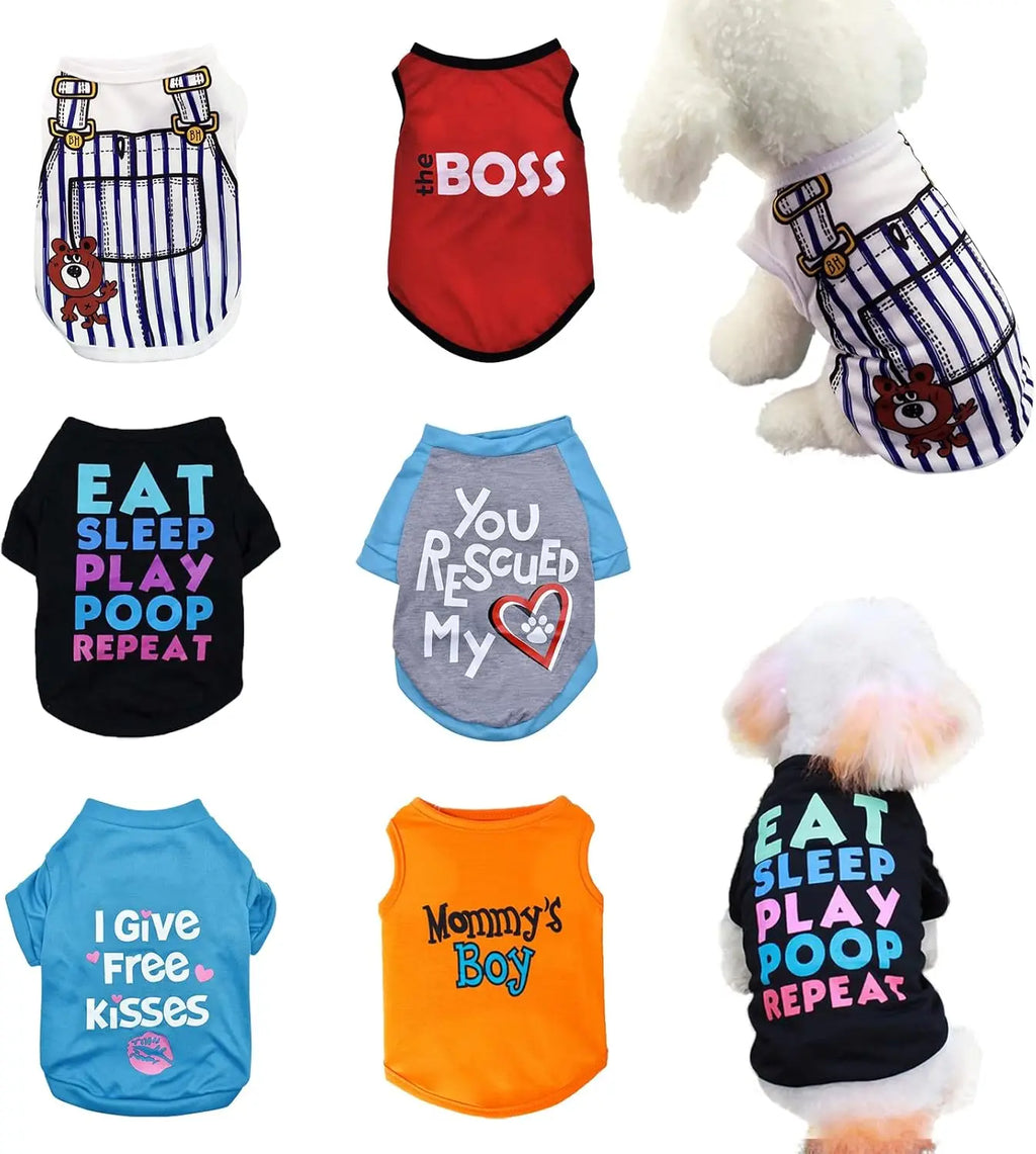 6 Pack Small Dog Clothes
