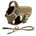 Tactical Dog Harness Leash Set for Large Dogs Military Harnesses