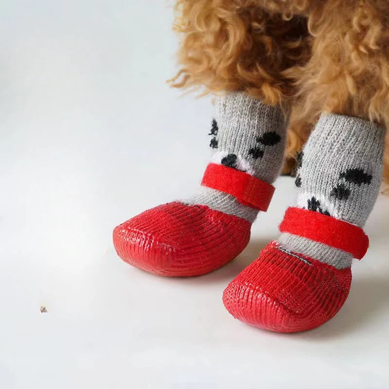 Pet Waterproof Socks Dog Silicone Rain Shoes