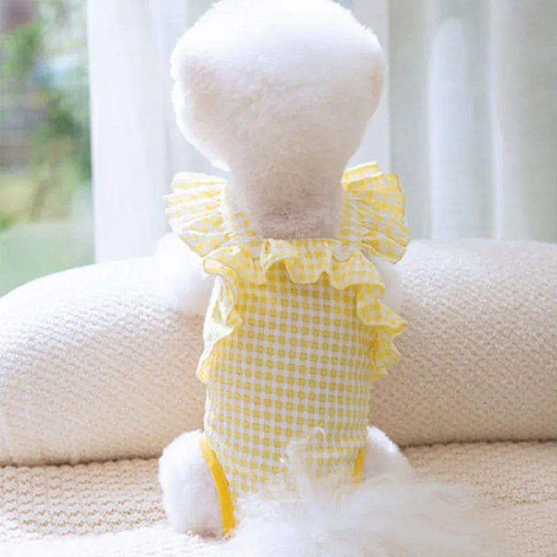 Suspender-Style Dog Sanitary Pants for Small & Medium Girl Dogs