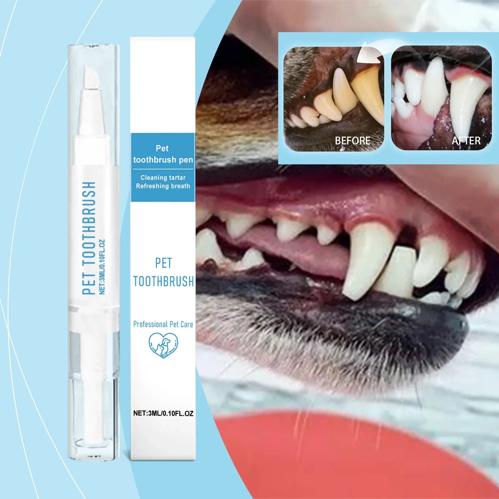 Pet Toothbrush Toothpaste All-in-One Teeth Cleaning