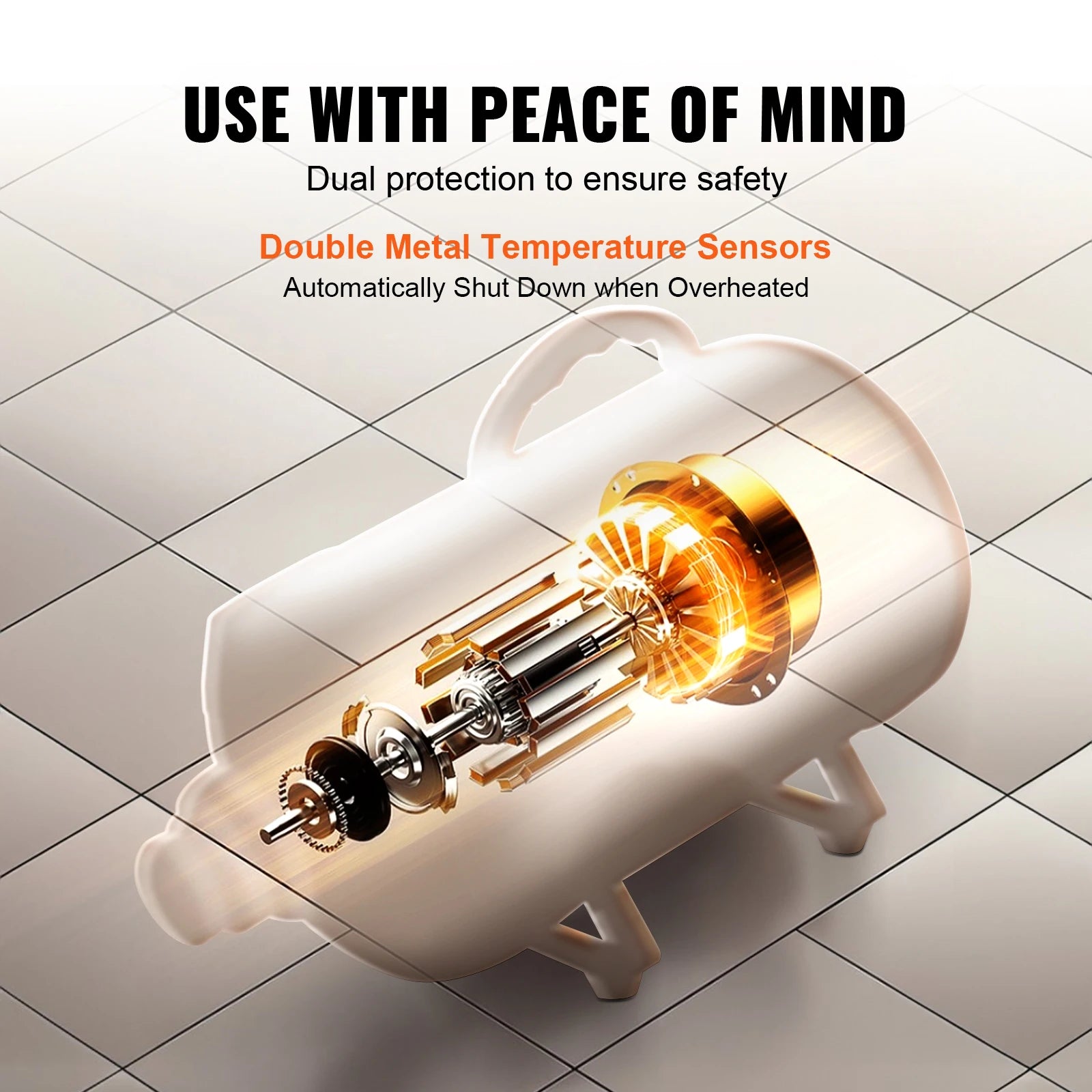 SucceBuy 2000W/2.7HP Dog Blow Dryer Adjustable Speed