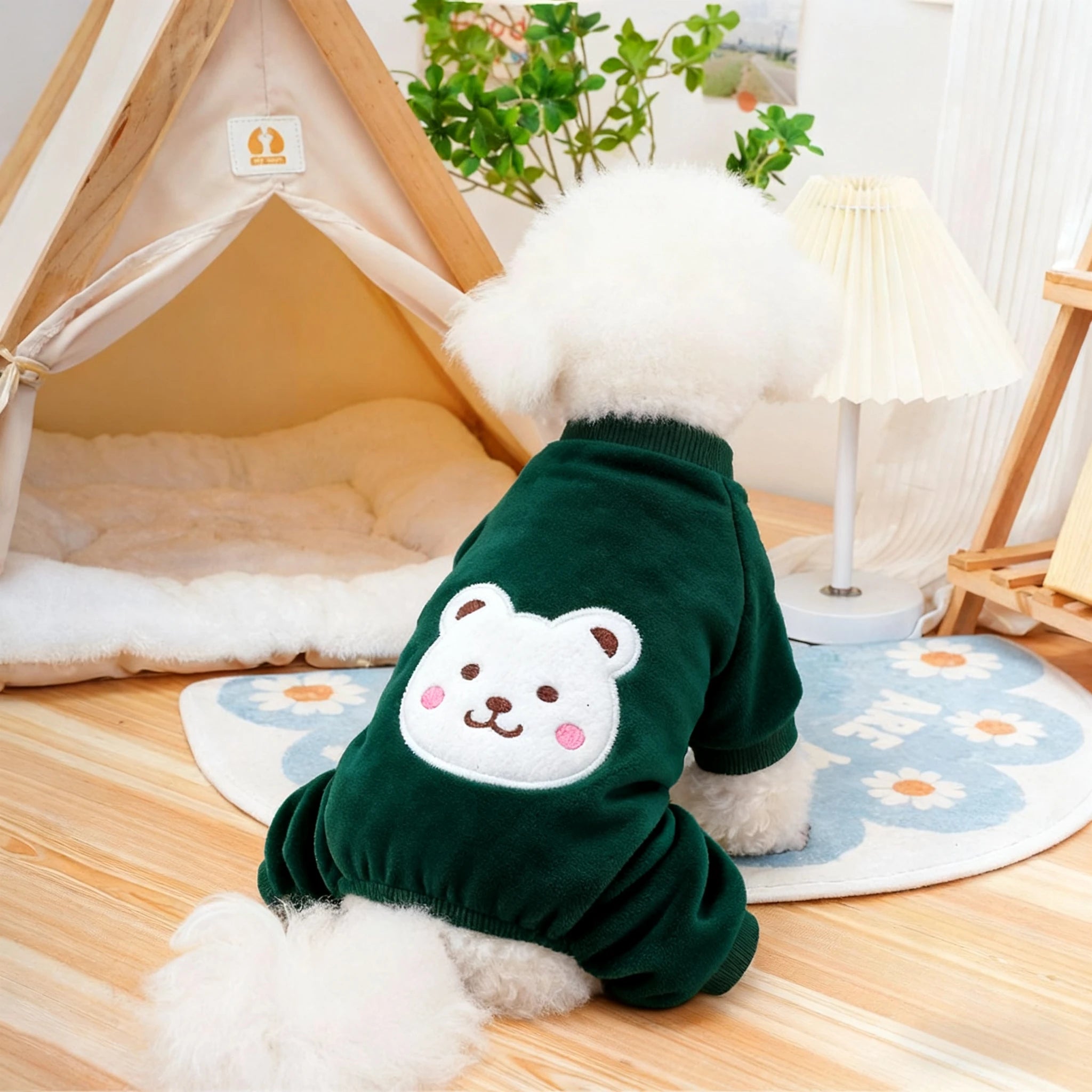 Autumn Winter Pet Dog Soft Fleece Clothes Warm Jumpsuit